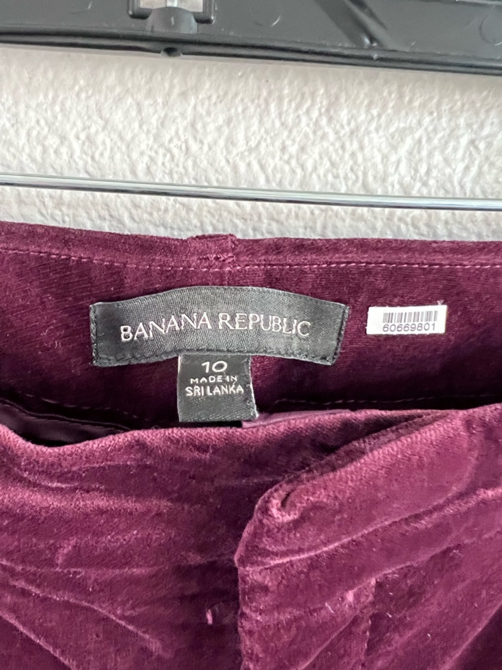 Banana Republic Women's Sloan Slim High Rise Ankle Velvet Trouser Pants - Picture 2 of 10